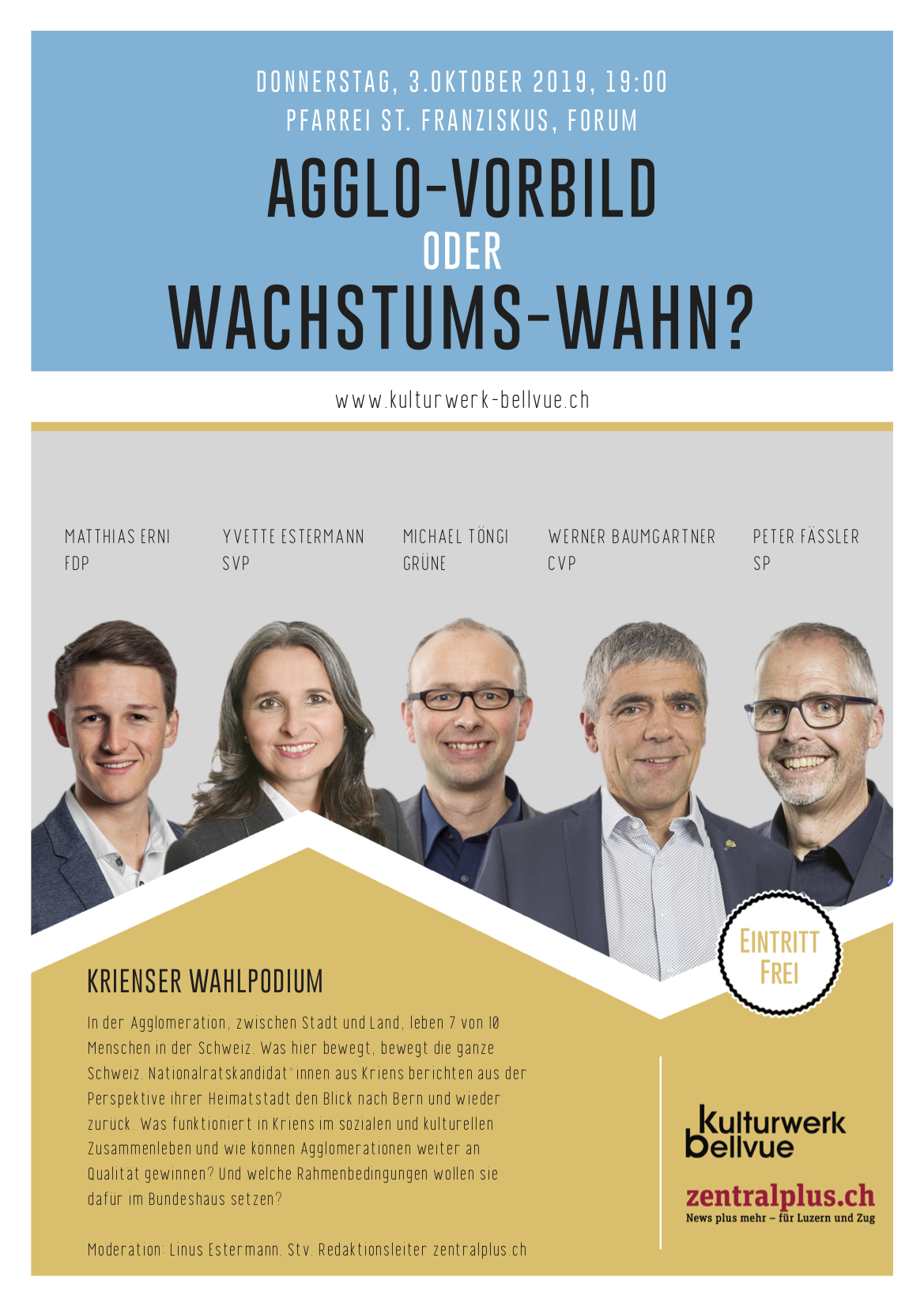 Podium: Agglo-Vorbild oder Wachstums-Wahn?
